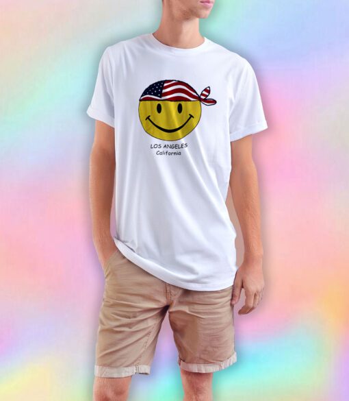 Vintage Smiley Face Los Angeles California T Shirt