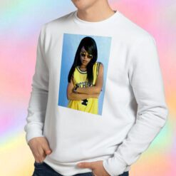 Aaliyah Wearing Michigan W Hypebeast Sweatshirt