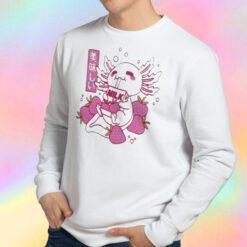 Axolotl Strawberry Milk Funny Sweatshirt