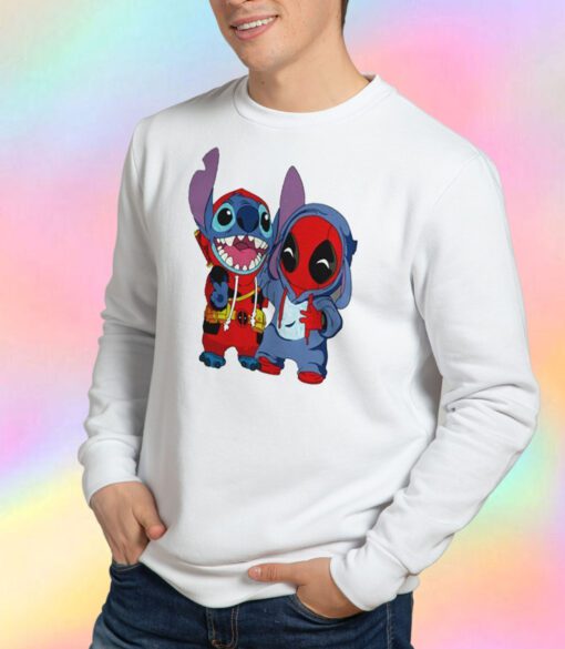 Baby Stitch And Deadpool Is Friends Sweatshirt