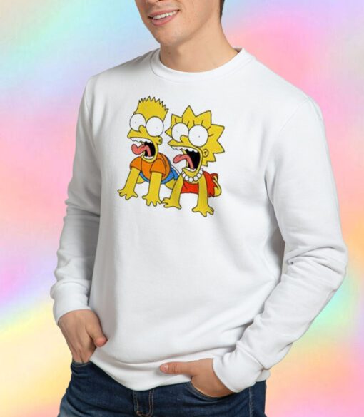 Bart And Lisa Simpson Scream Sweatshirt