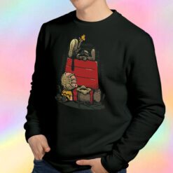 Charlie Brown Aliens Face Hugger Snoopy Sweatshirt