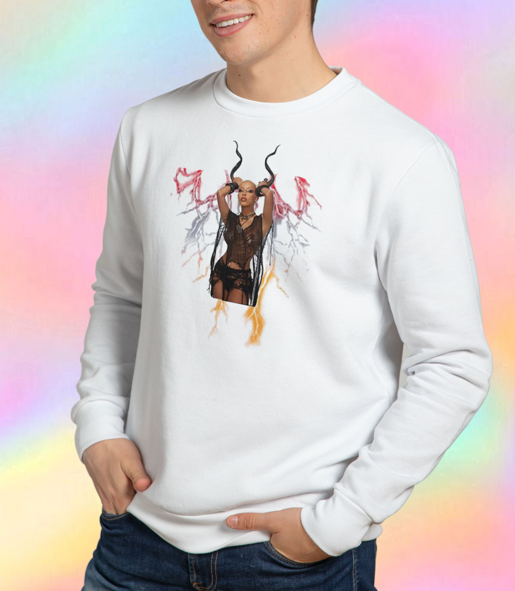 Lightning cat online sweatshirt