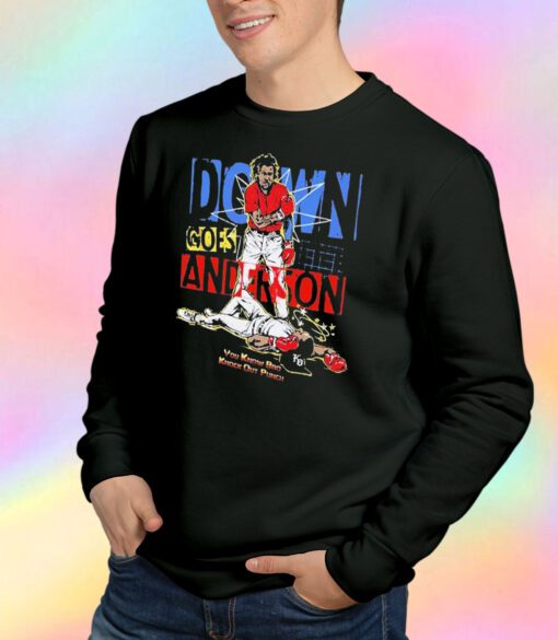 Down Goes Anderson Cleveland Guardians Sweatshirt