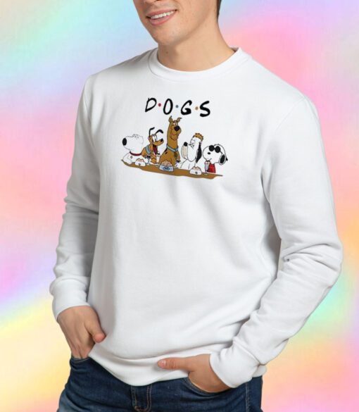 Friends Cartoon Tv Series Party Dogs Sweatshirt