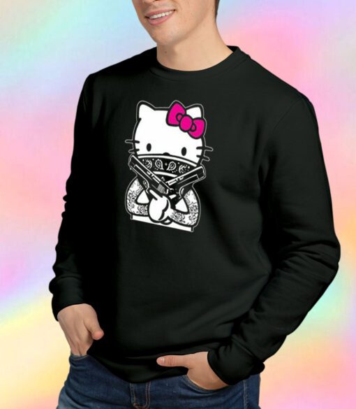 Gangster Hello Kitty Tattoo Funny Sweatshirt