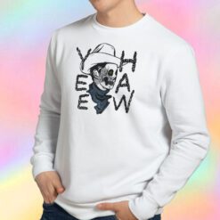 Hard Livin Cowboy Skull Yee Haw Sweatshirt