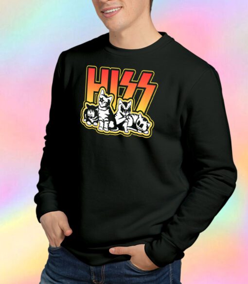 Hiss Funny Cat Lover Sweatshirt