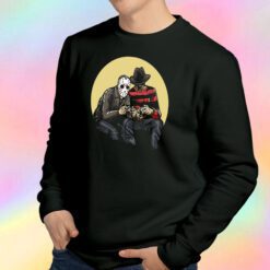 Horror Scary Movie Villains Playing Video Games Sweatshirt