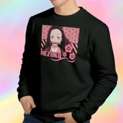 Kamado Nezuko Flower Pattern Demon Slayer Anime Sweatshirt