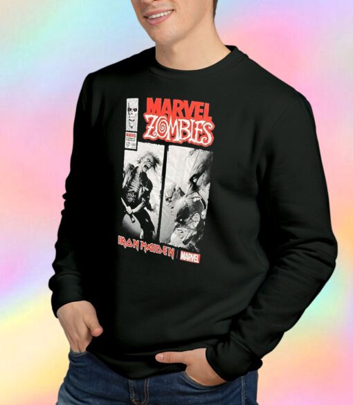 Marvel Iron Maiden Marvel Zombies Vs Eddie Sweatshirt