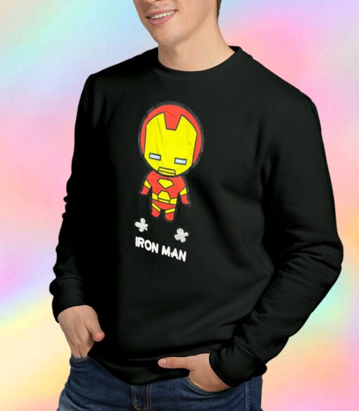 Marvel Iron Man Kangaroo Pocket Pullover Sweatshirt