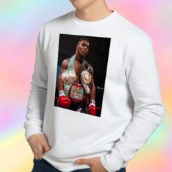 Mike Tyson With Belts Heavyweight Boxing Champion Fan Sweatshirt