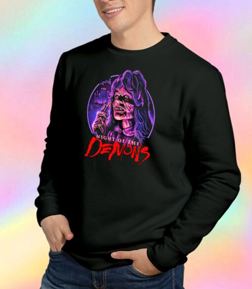 Night Of The Demons Horror Movie Poster Sweatshirt