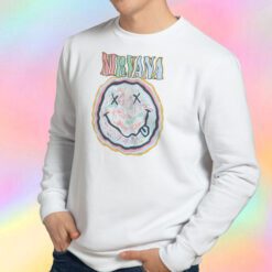 Nirvana Pastel Colored Smile Logo Boyfriend Sweatshirt