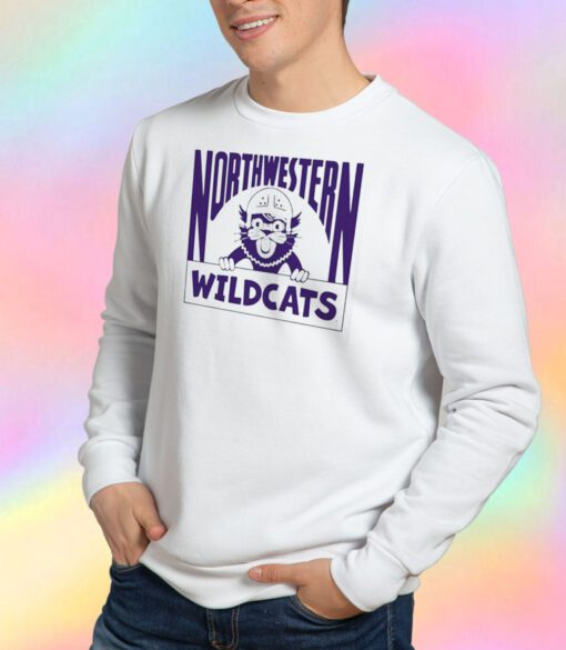 Northwestern Wildcats Vintage Football Mascot Sweatshirt