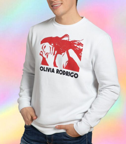 Olivia Rodrigo Guts Red Stencil Sweatshirt