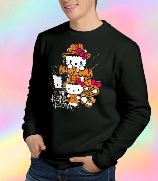 Peso Pluma Orange Hello Kitty Retro Sweatshirt