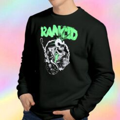 Rancid Powerfull Skeleton Guitar Sweatshirt