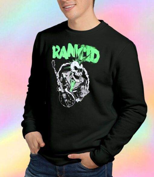 Rancid Powerfull Skeleton Guitar Sweatshirt