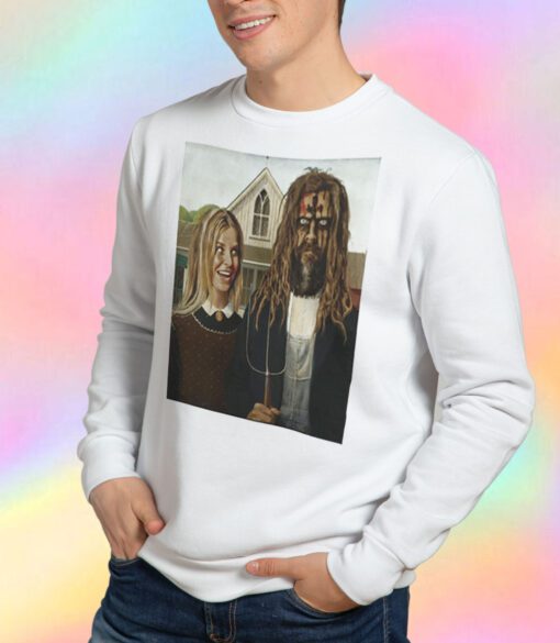 Rob And His Wife Zombie Halloween Vintage Sweatshirt