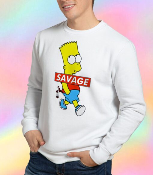 Savage Bart Simpson Funny Sweatshirt