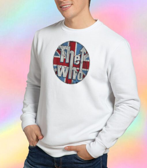 The Who Distessed Union Jack Circle Logo Sweatshirt