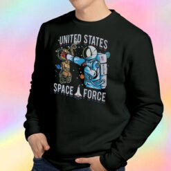 United States Space Force Astronaut Punching Alien Sweatshirt