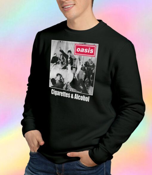 Vintage Oasis Cigarettes Alcohol Album Sweatshirt