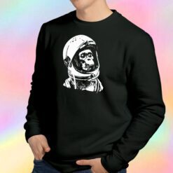 Vintage Space Travel Astronaut Monkey Sweatshirt