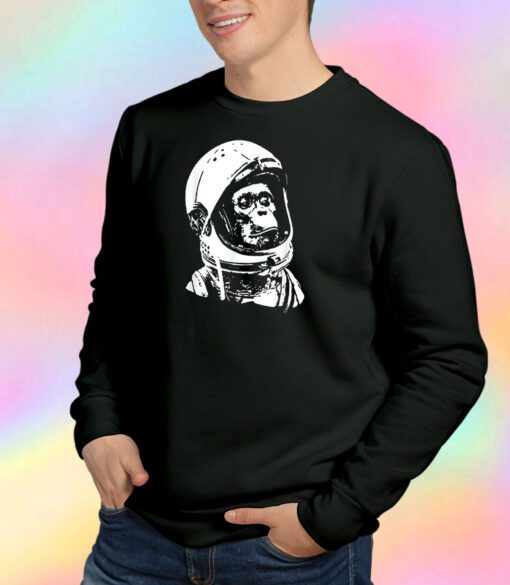 Vintage Space Travel Astronaut Monkey Sweatshirt